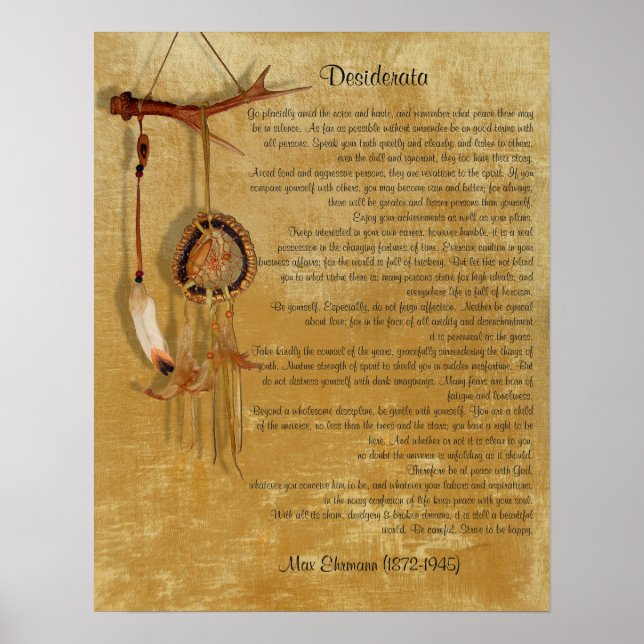 Poster Desiderata "coisas desejadas", prose dreamcatcher (Frente)