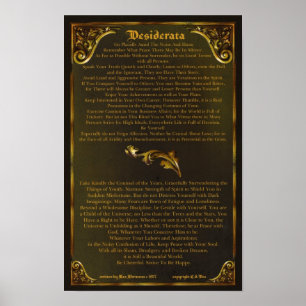 Póster DESIDERATA Ehrmann-11x17-Gold Poster-Máximo