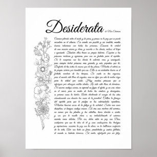 Poster Desiderata em espanhol