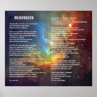 Póster Desiderata em Tulip Galaxy