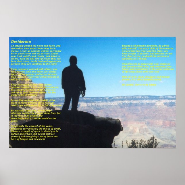 Póster Desiderata-GrandCanyon (Frente)