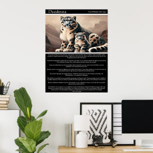 Poster Desiderata: Leopardo e Cubo da Neve Pacífica