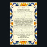 Póster Desiderata na Borda Floral do Art Deco<br><div class="desc">Desiderata na Borda Floral do Art Deco</div>