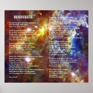 Póster Desiderata na galáxia do Rosette