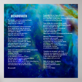Póster Desiderata na Nebulosa Orion