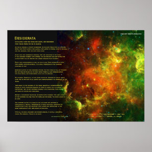 Poster Desiderata - Nebulae Norte-Americano e Pelicano