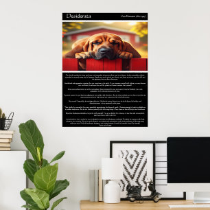 Poster Desiderata: Onde a Paz Reside