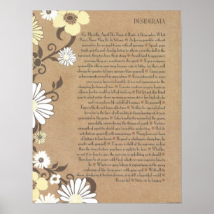 Poster DESIDERATA Organic Careful Daisies