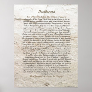 POSTER DESIDERATA por Max Ehrmann=Moonstone