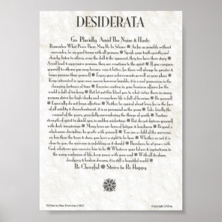 POSTER DESIDERATA por Max Ehrmann MUITOS TAMANHOS