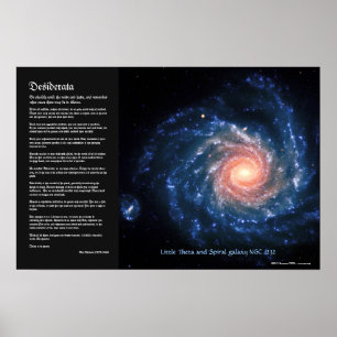 Poster Desiderata, Spiral galaxy NGC1232 and Little Theta