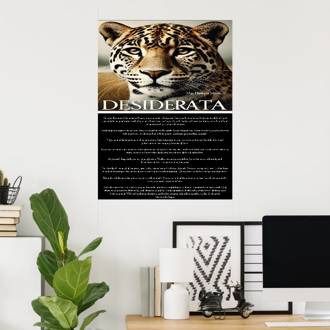 Poster Desiderata: Um Momento de Reflexão (Escritório em casa)