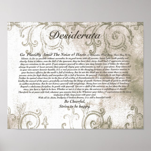 Póster DESIDERATA Vampire Watermark Design (Frente)