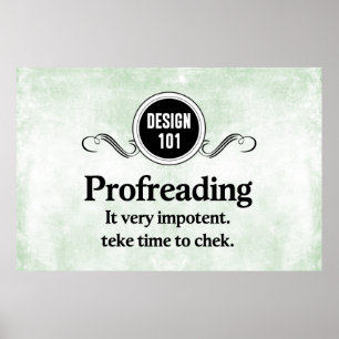 Póster Design 101: Profreading (Proofreading)...