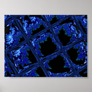 Póster Design Abstrato Azul