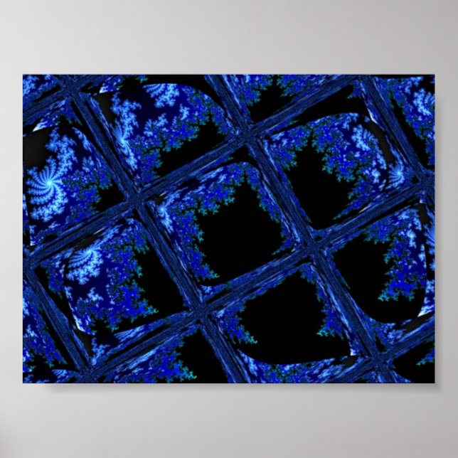Póster Design Abstrato Azul (Frente)