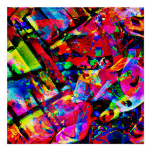 Póster Design abstrato colorido