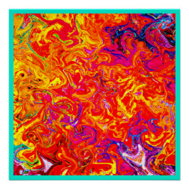 Póster Design abstrato das cores da mandioca