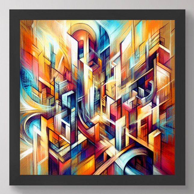 Poster Design Abstrato De Desenho De Pastel (Criador carregado)