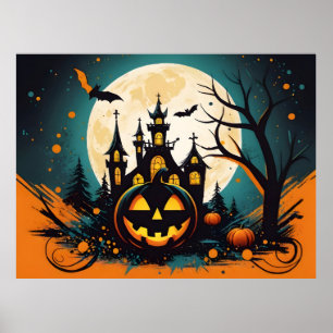 Poster design abstrato de Halloween
