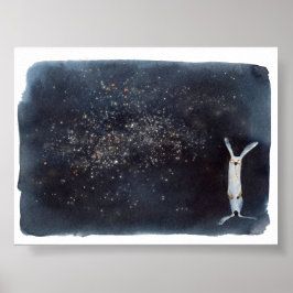 Poster Design abstrato de lebres aquáticas engraçadas