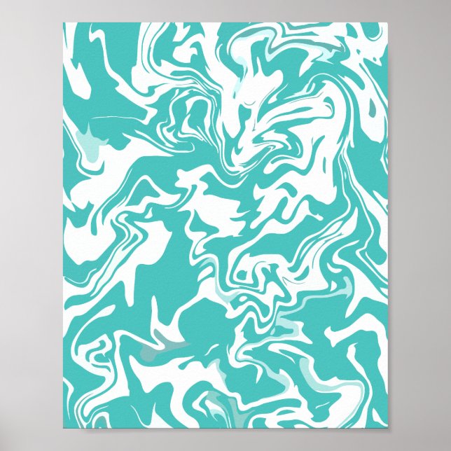 Poster Design Abstrato de Redemoinho de Água (Frente)