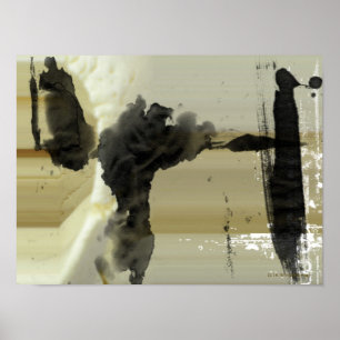 Póster Design abstrato e listras