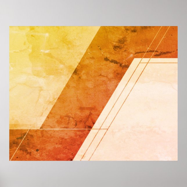 Poster Design Abstrato em Marrom + Bege em Parede de Esti (Frente)