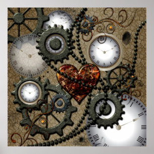 Poster design abstrato mecânico