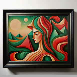 Poster Design abstrato moderno Cubismo Surrealismo 4:5