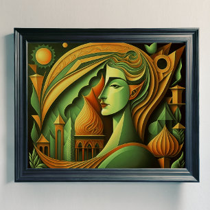 Poster Design abstrato moderno Cubismo Surrealismo 4:5