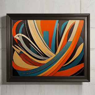 Poster Design Abstrato Moderno Futurismo 4:5
