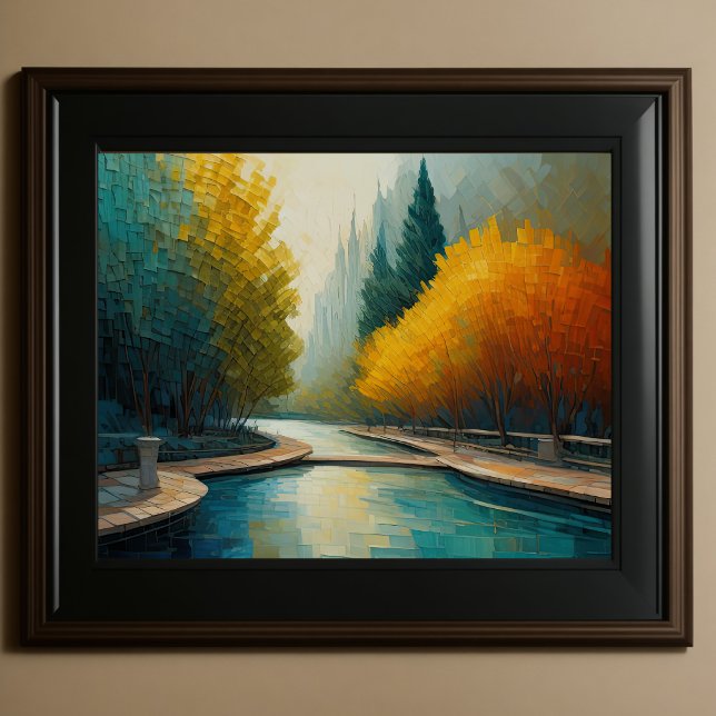 Poster Design Abstrato Moderno Laranja Azul Dourado Europ (Criador carregado)