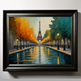 Poster Design Abstrato Moderno Laranja Azul Dourado Europ