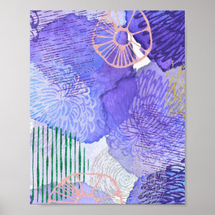 Poster Design abstrato roxo