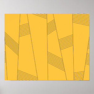 Poster Design abstrato simples, amarelo, moderno