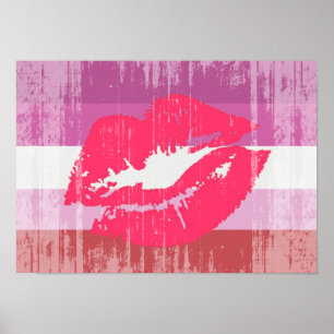 PÓSTER DESIGN AFLIGIDO DO BATOM ORGULHO LÉSBICA