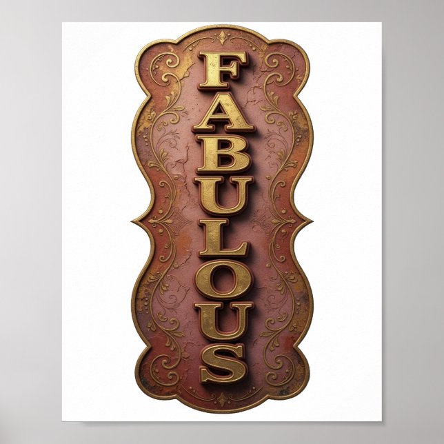 Poster Design Artístico Ouro FABULOSO (Frente)