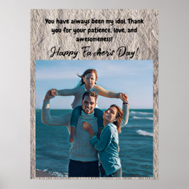 Poster design azul e vermelho para o melhor pai de sempre