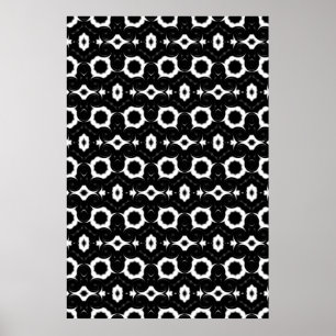 Póster Design branco e preto clássico
