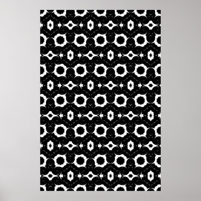 Póster Design branco e preto clássico (Frente)