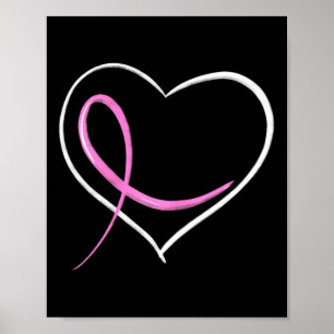 Poster Design Cardíaco De Sensibilização Do Cancer Com Co