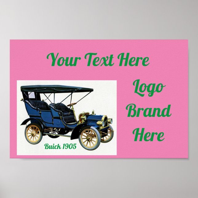 Poster Design carro vintage (Frente)