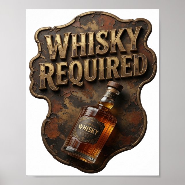 Poster Design CHIC GOLD WHISKY NECESSÁRIO (Frente)