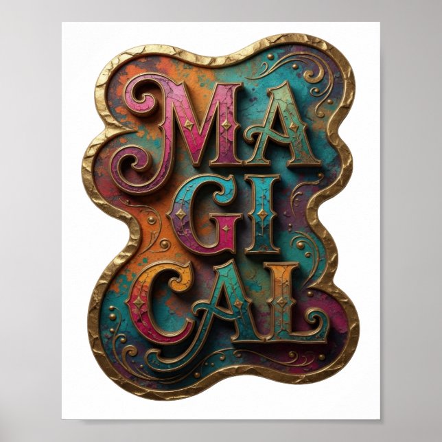 Poster Design Clássico Ouro MAGICAL Statement (Frente)
