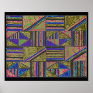 Póster design colorido moderno abstrato pelo alanart