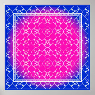 Poster Design com padrão geométrico desenhado à mão com a