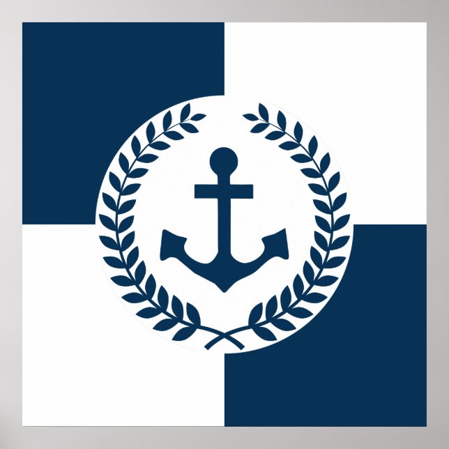 Póster Design com tema náutico (Frente)