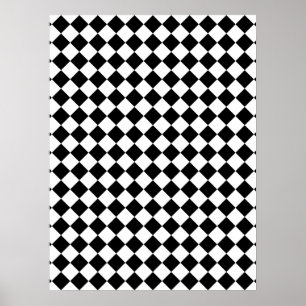 Poster Design com verificação a preto e branco