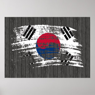Póster Design coreano sul legal da bandeira